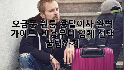 오금동 원룸 용달이사 완벽 가이드 🚚📦 비용부터 업체 선택 꿀팁까지!