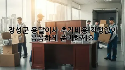 장성군 용달이사, 추가비용 걱정없이 꼼꼼하게 준비하세요!